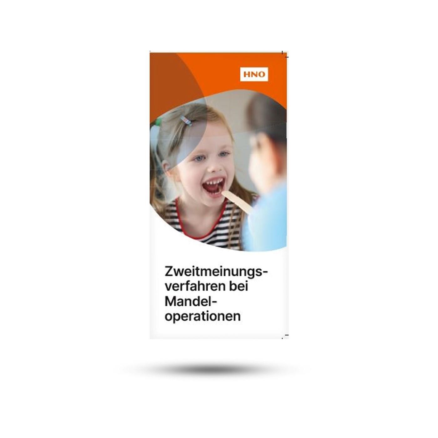 Flyer Zweitmeinungsverfahren bei Mandeloperationen - 8 Seiten